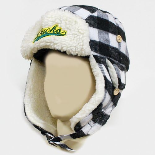 Oregon Ducks Plaid Faux Fur Trooper Trapper Hat
