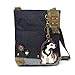 Siberian Husky Patch Cross-Body Women Handbag, Canvas Messenger Bag - 6 Colors Options (Denim)