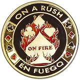 Trademark On A Rush Card Guard Poker Button (Multi)
