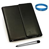 Premium Black Textured Leather Smart Case Cover (Supports Sleep Mode) for Apple iPad 2 Wifi Wireless Tablet and Apple iPad 1st Generation (16GB, 32GB, 64GB) fits Models: MC769LL/A, MC770LL/A, MC916LL/A, MB292LL/A, MB293LL/A, MB294LL/A + Dual Tip Aluminum Stylus Pen (one tip works on LCD Screens the other on e-Ink Screen) + SumacLife TM Wisdom Courage Wristband
