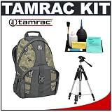Tamrac Adventure 9 Photo & Computer Backpack (Camouflage) + Tripod + Accessory Kit for Canon Rebel XSi, XS, XTi, 40D, Nikon D40, D60, D80, D200, D300, D700, Olympus Evolt E-410, E-420, E-510, E-520, and Sony Alpha A200, A300, A350, A700 Digital SLR Cameras