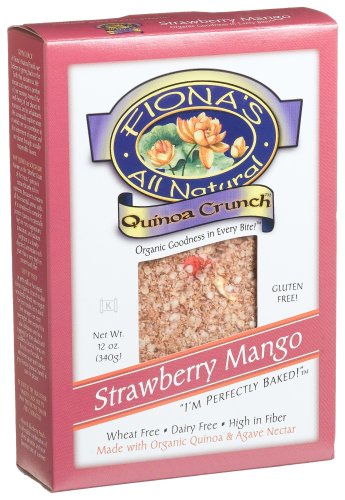 Fiona's All Natural Granola, Organic Strawberry Mango Quinoa Crunch, Gluten-Free, 12-Ounce Box(Pack of 4)