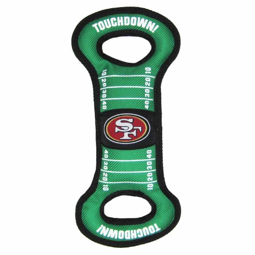 Detail image Pets First San Francisco 49ers Pet Field Squeak Tug Toy