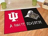 Indiana Hoosiers and Purdue Boilermakers 34 x 44.5 House Divided Mat
