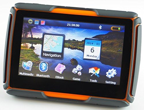 4.3 Inch Watertight Motorcycle/car GPS Unit with Bluetooth, Motorcycle GPS Navigation - Waterproof, 4gb Internal Memory, Bluetooth with Usa, Canada, and Mexico Maps.