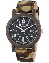 Timex Unisex T2N6769J Originals Camper Olive Camo Slip-Thru Nylon Strap Watch