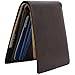 HOPSOOKEN RFID Leather Bifold Wallets Women Men Flipout Slim ID Wallet Trifold (Coffee (UP))