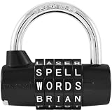Wordlock PL-004-BK 5-Dial Padlock, Black