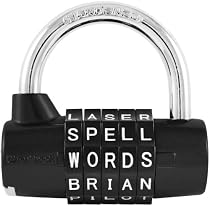 Wordlock Inc Black 5 Dial Padlock PL-004-BK