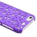 eForCity Snap-on Case Compatible with Apple iPhone 5, Dark Purple Bird Nest Rear