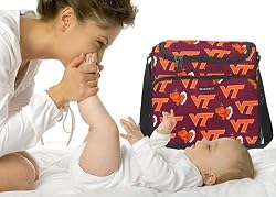 Virginia Tech Diaper Bag Hokies - Baby Bag for New Dad Father or Mom NEW Mother Baby Shower Gift Idea