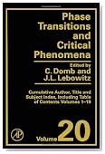 Index, Volume 20 (Phase Transitions and Critical Phenomena)