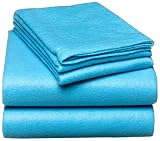  : Pike Street Fleece Full Sheet Set, Agua