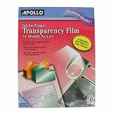 Buy Apollo Quick Dry Ink Jet Printer Film, 8.5 x 11 Inch Sheets, 50 Sheets per Box...
