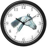 Appaloosa - JP - Horse Wall Clock by WatchBuddy Timepieces (White Frame)