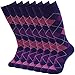 SUTTOS Men's Casual Cotton Blend Fashion Design Mid Calf Fun Dress Crew Socks,7 Pairs
