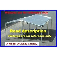 20x20 Canopy Tent Kit, for Cars Truck, Boat Swimming Pool, Picnic, Party Etc. (Please Read Description, Pipes Not Included)