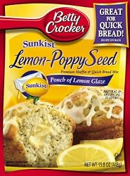Betty Crocker Premium Muffin Mix, Lemon Poppyseed, 15.8-Ounce Boxes (Pack of 12)