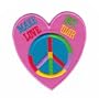 Aufn�her B�gelbild Aufb�gler Iron on Patches Applikation Make Love Not War Herz Peace Zeichen