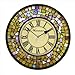 Stained Glass Mosaic - Garden Indoor Outdoor Conservatory Clock - Weather Resistant