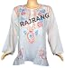 Indian Womens Boho Bollywood Cotton Hand Embroidered Top Tunic Shirt.