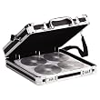 Vaultz Locking Media Binder, 200 CD/DVD Capacity, Black with Chrome Accents, 14 x 4.5 x 12.75 Inches (VZ01076)