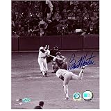 Burt Hooten LA Dodgers Autographed Reggie Jackson Home Run 8x10 Photograph