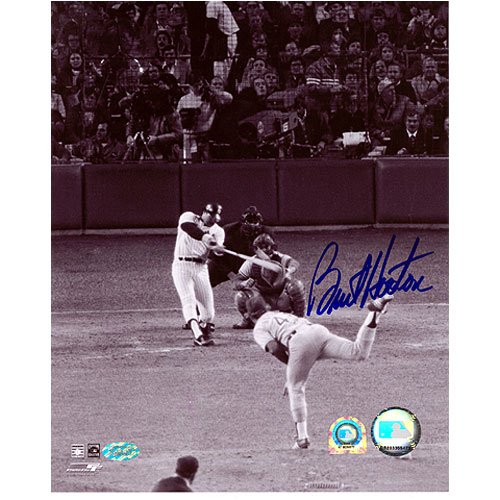 Burt Hooten LA Dodgers Autographed Reggie Jackson Home Run 8x10 Photograph