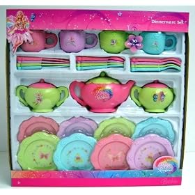 Barbie Fairytopia Magic of the Rainbow 30 Piece Dinnerware Set by