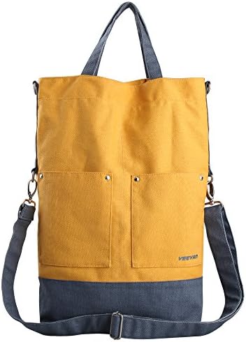 Hynes Eagle Simple Leisure Canvas Shopping Bag with Contrast Color