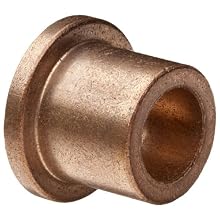 Bunting Bearings DPEF101210 5/8" Bore x 3/4" OD x 5/8" Length 1" Flange OD x 1/8" Flange Thickness Powdered Metal Dri Plane (C) Flange Bearings