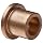Bunting Bearings DPEF101210 5/8" Bore x 3/4" OD x 5/8" Length 1" Flange OD x 1/8" Flange Thickness Powdered Metal Dri Plane (C) Flange Bearings