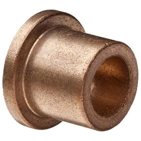 Bunting Bearings DPEF101210 5/8" Bore x 3/4" OD x 5/8" Length 1" Flange OD x 1/8" Flange Thickness Powdered Metal Dri Plane (C) Flange Bearings