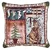 Joy Rings Teddy Bear Christmas Stockings Tree Toss Pillow
