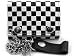 Chain Wallets - Checker Board White Leather Chain Wallet #28