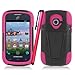 [ManiaGear] Heavy Duty Armor Case Combo Black/Hot Pink Case Samsung Galaxy Centura S738C + Stylus Pen (TracFone/Straighttalk/Net 10)