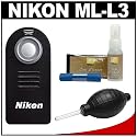 Nikon ML-L3 Wireless Infrared Shutter Remote Control + Nikon Cleaning Kit for D5000, D3000, D90, D80, D70s, D70, D60, D50, D40x & D40 Digital SLR Cameras