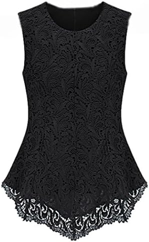 MiYang Women's Sexy Chic Lace Shirt Fashion Sleeveless Blouse