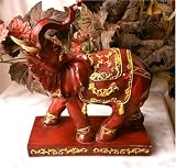 Mahogany Series Decorated Circus Elephant Figurine