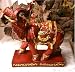 Emulate Mahogany Wood Circus Elephant Figurine