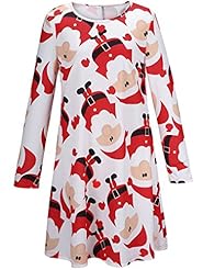 Long Sleeves Polyester Shift General Print Round Neck  Dress