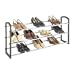 Whitmor Faux Leather 3-Tier Shoe Rack