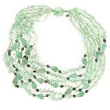 Fluorite and Dyed Grey Freshwater Cultured Pearl Bead Necklace by Sajen