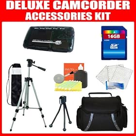 Deluxe Accessory Kit Includes 50 Tripod + Deluxe Case + Mini HDMI Cable + Lens Cleaning Kit + Screen Protectors + More For JVC GZ-HM670 GZ-HM450 GZ-HM440 GS-TD1B GZ-HD520 GZ-HM30 GZ-HM50 GZ-HM650 GZ-HM690 GZ-HM860 GZ-HM960 HD Everio Camcorder