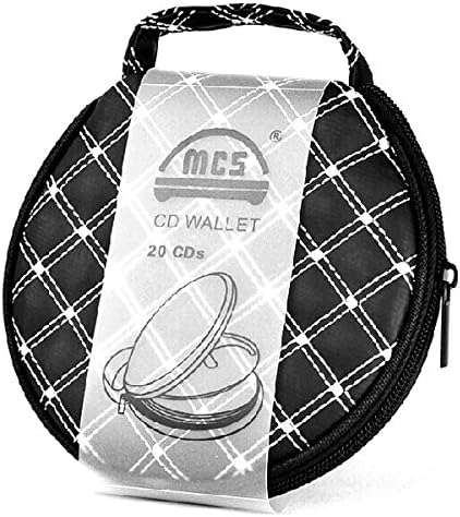 Museya Portable Round Zippered CarHome 20 CD DVD VCD Disc Holder Wallet Storage Bag Case Organizer (Black+White)