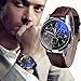 Generic Men Business Watch, Luxury Mens Blue Ray Glass Quartz Analog Watches