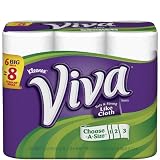 Viva Choose-A-Size Giant Roll (1.5X Regular), 1 Ply, White