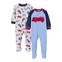 Infant Boys' Just One Year Fleece Firetruck Blanket Sleeper - Blue/Red