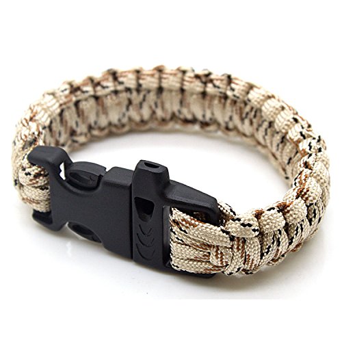 SAS Survival Paracord Bracelet 550lbs With Whistle