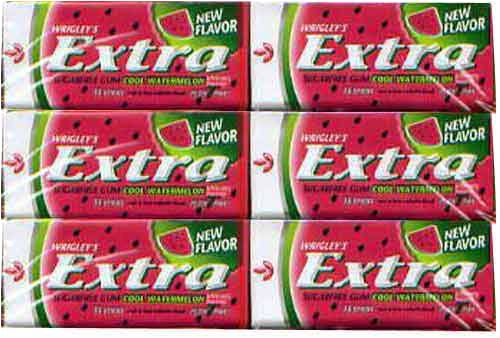 Extra Sugar Free Gum Watermelon Flavor by Sugar-Free Candy